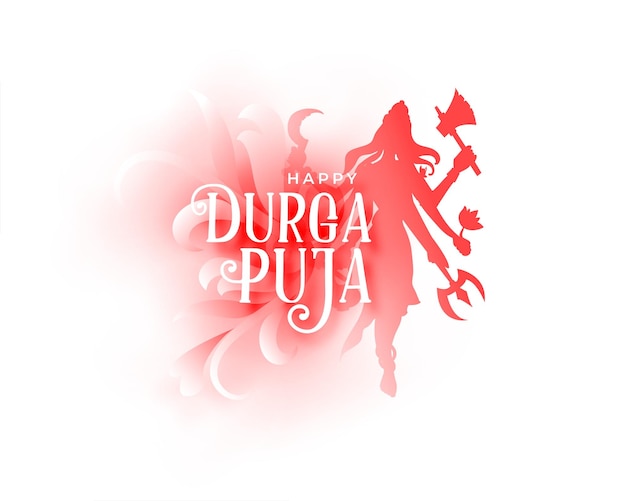 Vecteur gratuit joyeux festival durga pooja navratri souhaite la conception de cartes