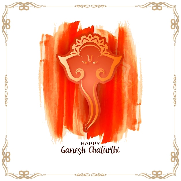 Joyeux Festival De Ganesh Chaturthi Fond Traditionnel Décoratif