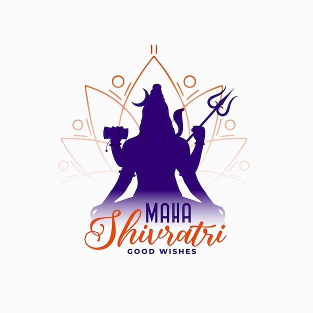 Joyeux Festival Maha Shivratri Du Seigneur Shiva Salutation Fond