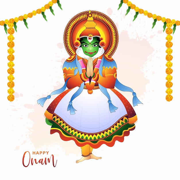 Joyeux Festival Onam Du Sud De L'inde Kerala Fond D'illustration De Vacances