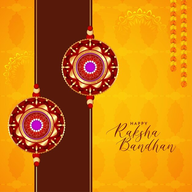 Joyeux festival de Raksha Bandhan saluant un fond élégant