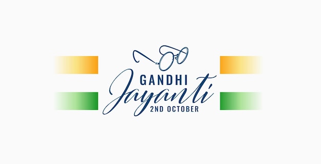 Joyeux Fond De Gandhi Jayanti Avec Illustration Vectorielle De Drapeau Indien