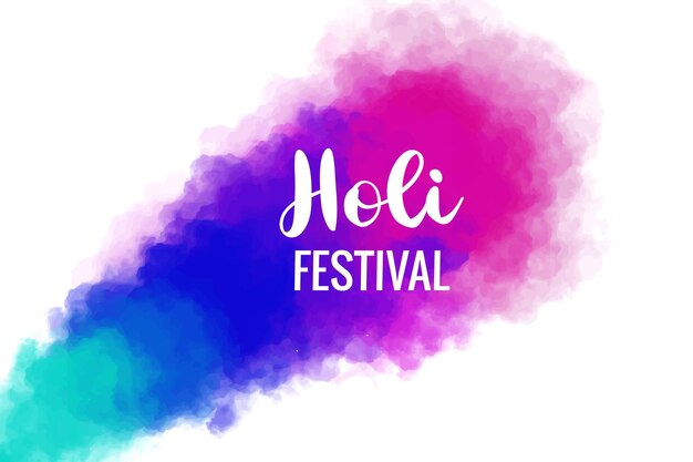 Joyeux holi festival de couleurs spray célébration fond de carte de voeux