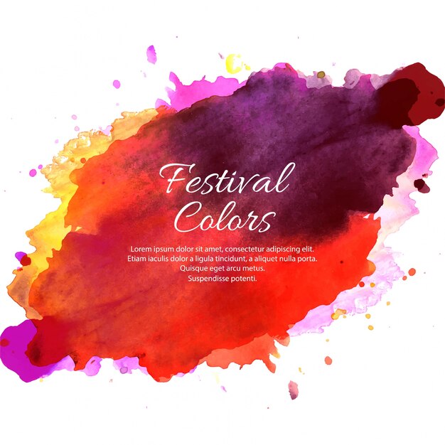 Joyeux Holi fond coloré avec fond de festival