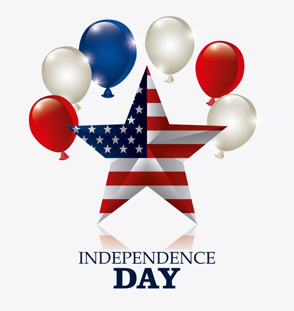 Joyeux Jour de l&#39;Indépendance, 4 juillet, USA Design