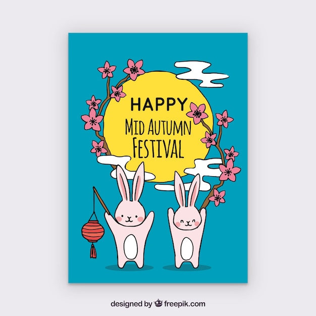 Joyeux Lapin Fête Le Festival De Mi-automne