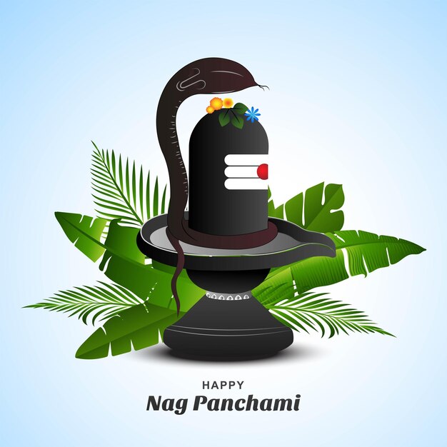 Joyeux nag panchami fond de carte de célébration du festival indien