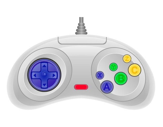 Joystick pour console de jeux vector illustration eps 10 isolé sur fond blanc