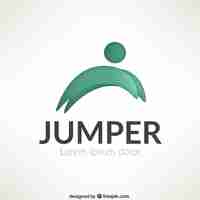 Vecteur gratuit jumper logo modèle