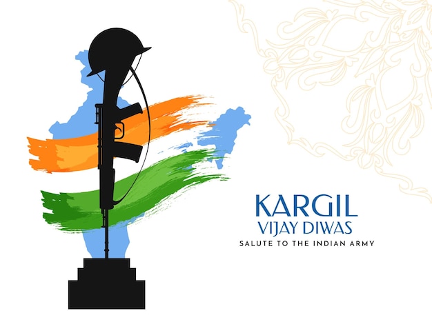 Vecteur gratuit kargil vijiay diwas design de fond de célébration du 26 juillet