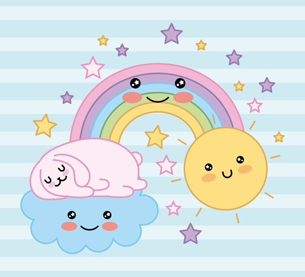 Arc En Ciel Dessin Kawaii Arc En Ciel Dessin Kawaii