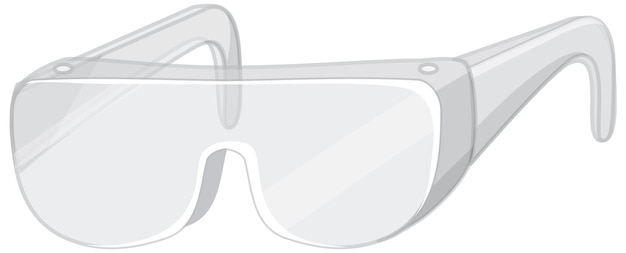 Vecteur gratuit un laboratoire lunettes sur fond blanc