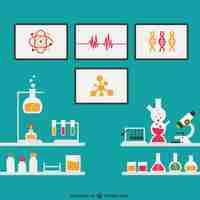 Vecteur gratuit laboratoire de sciences