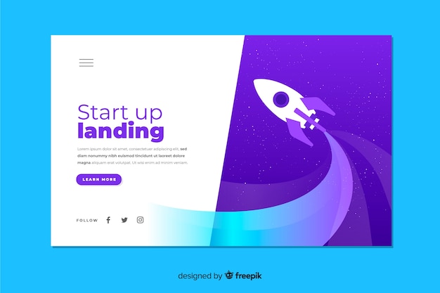 Landing Business Landing Page Avec Fusée