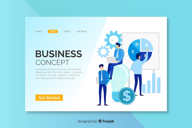 Landing Page Avec Concept D'entreprise