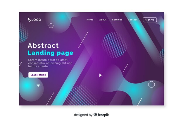 Landing Page Avec Des Formes Abstraites