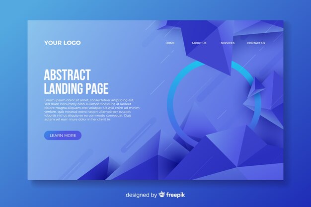 Landing Page Avec Des Formes Abstraites