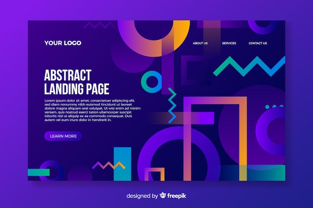 Landing Page Avec Des Formes Abstraites