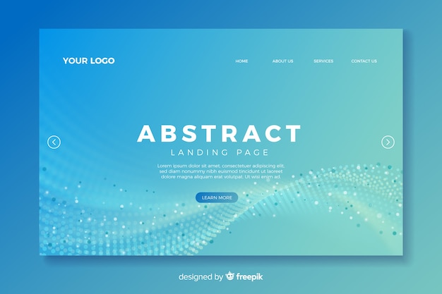 Vecteur gratuit landing page avec des formes abstraites