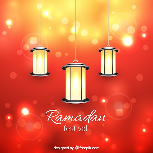 Vecteur gratuit lanters pour festival de ramadan