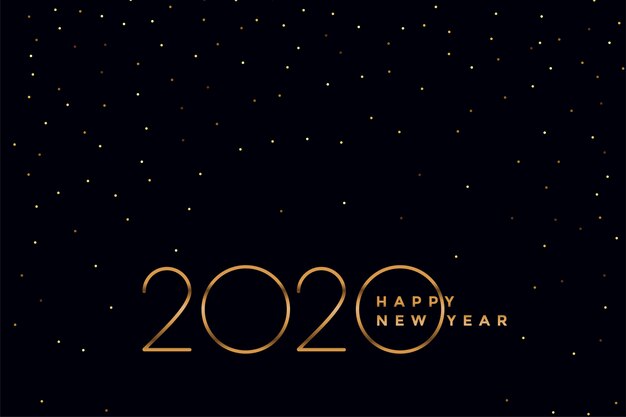 Élégant fond noir et or 2020 nouvel an