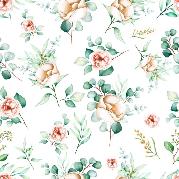 Élégant motif floral sans soudure