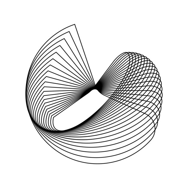 Élément géométrique circulaire abstrait