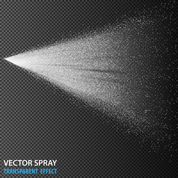 Éléments de pulvérisation de brouillard pour les utilisations d'effet, fond transparent isolé, illustration 3d