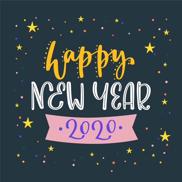 Lettrage bonne année 2020
