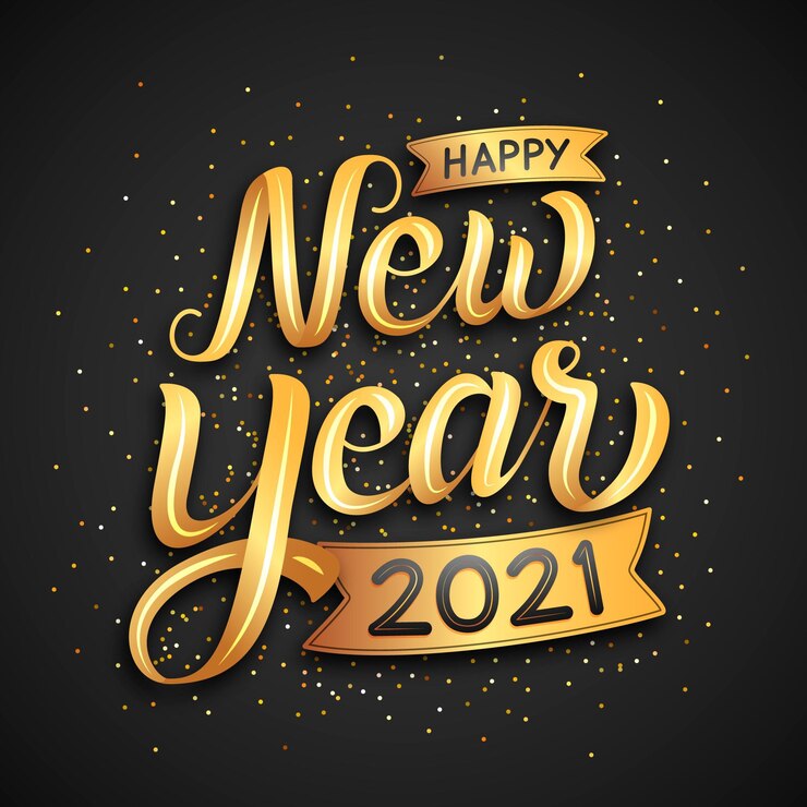 Vecteur gratuit lettrage bonne année 2021