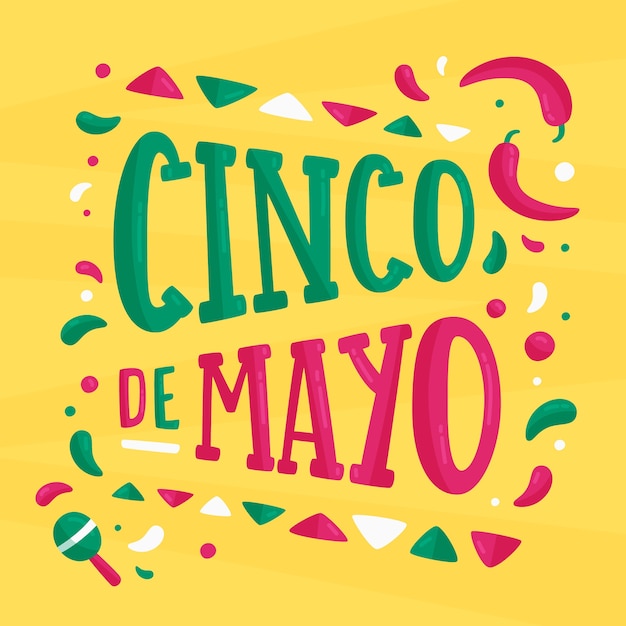 Lettrage Cinco De Mayo