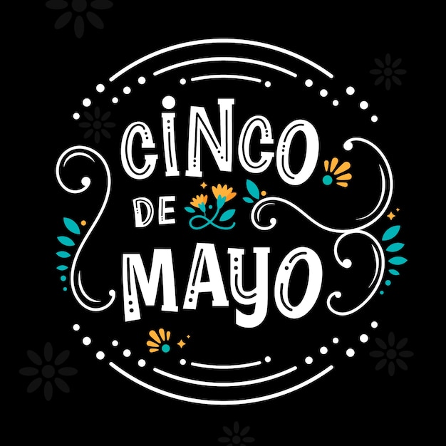 Vecteur gratuit lettrage cinco de mayo