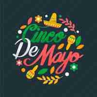 Vecteur gratuit lettrage cinco de mayo