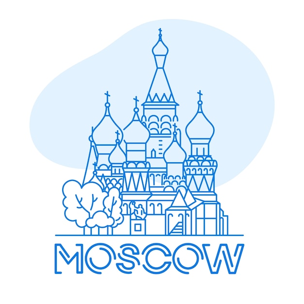 Vecteur gratuit lettrage coloré de la ville de moscou