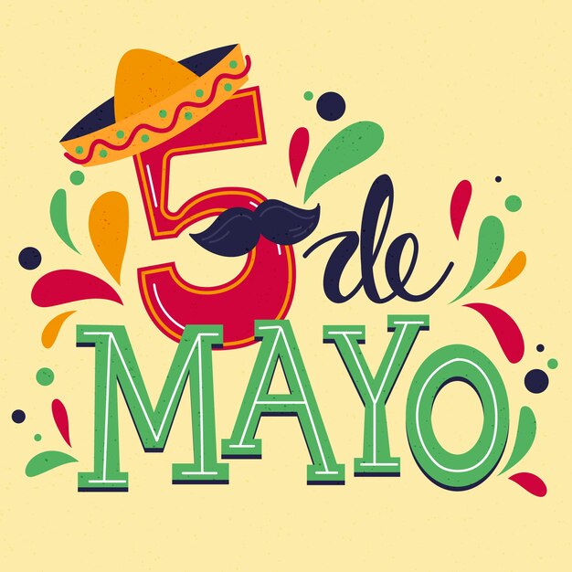 Lettrage Créatif Cinco De Mayo