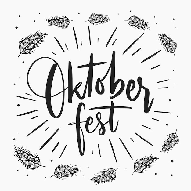 Vecteur gratuit lettrage du festival de l'oktoberfest