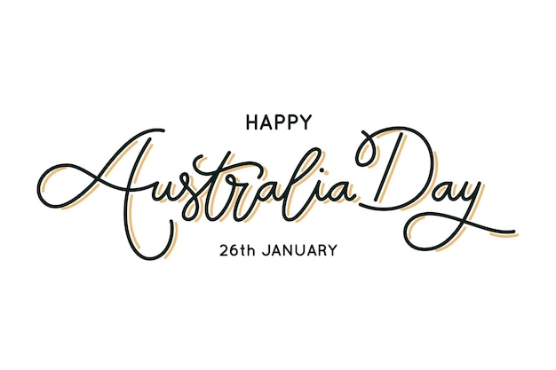 Lettrage de jour de l'Australie