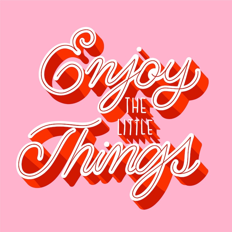 Vecteur gratuit lettrage positif dans le style vintage