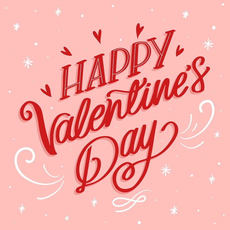 Vecteur gratuit lettrage saint valentin