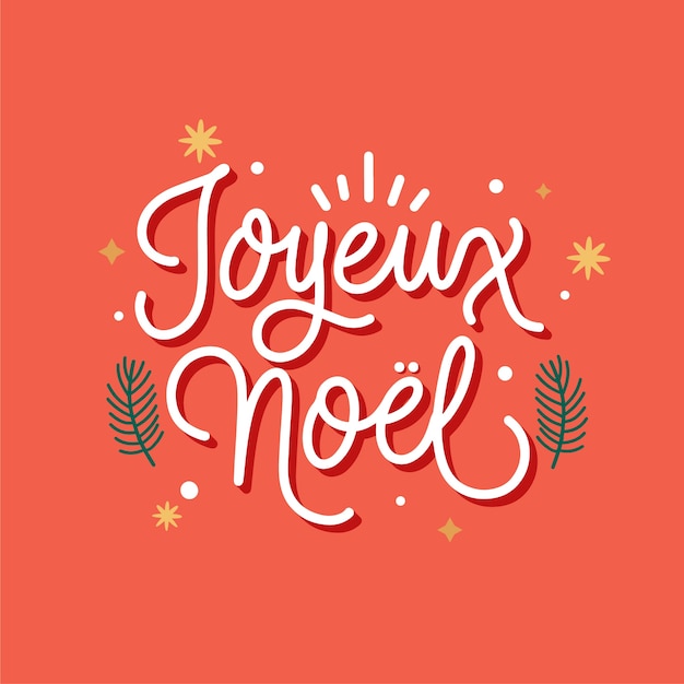 Lettrage de souhaits de Noël en français