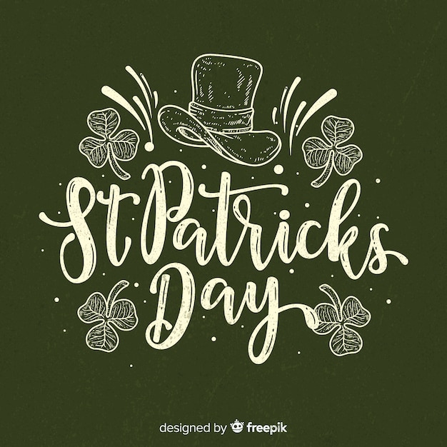 Vecteur gratuit lettrage st. patrick