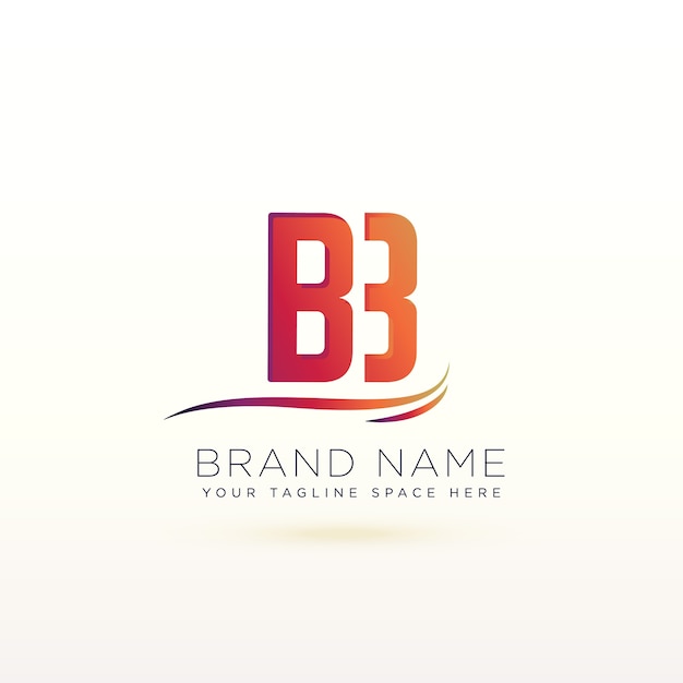 Lettre B modèle de conception de logo