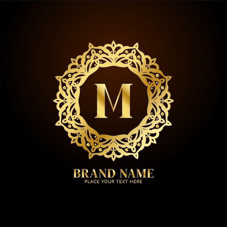 Vecteur gratuit lettre m luxe marque logo concept design vecteur