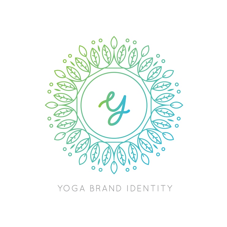 Vecteur gratuit lettre majuscule logo mandala design
