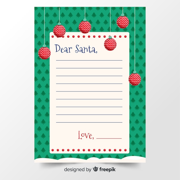 Lettre de Noël créative et enveloppe