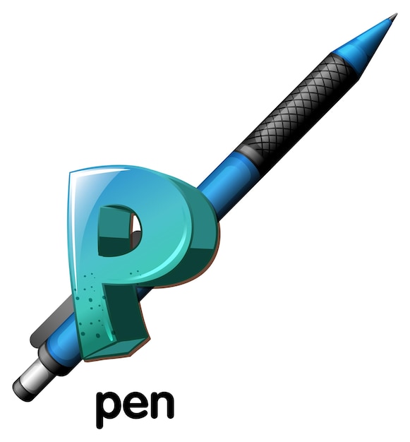Une lettre P pour stylo