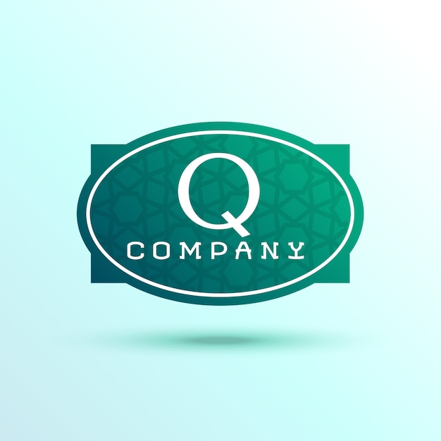 Vecteur gratuit lettre q étiquette logo design pour votre marque