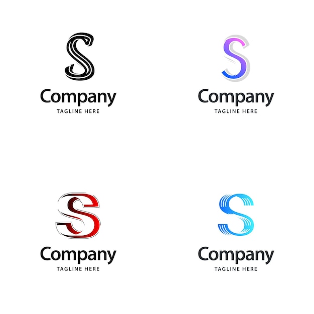 Vecteur gratuit lettre s big logo pack design création de logos modernes et créatifs pour votre entreprise