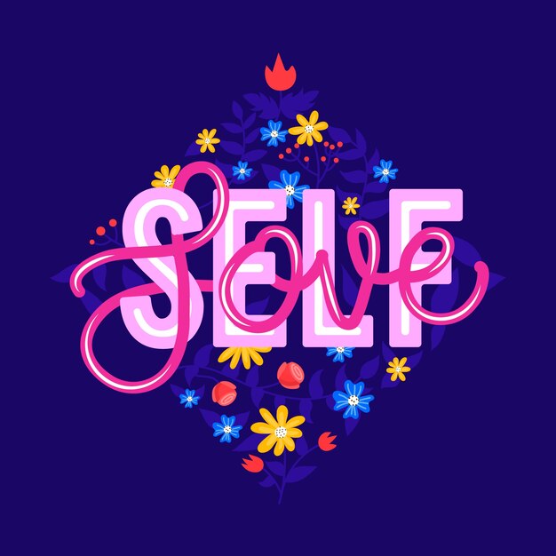 Des lettres d'amour avec des fleurs