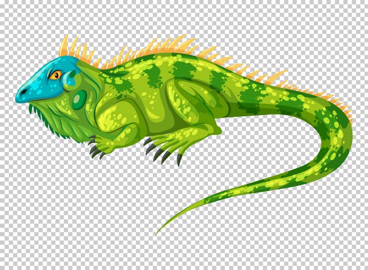 Vecteur gratuit lézard sauvage sur transparent
